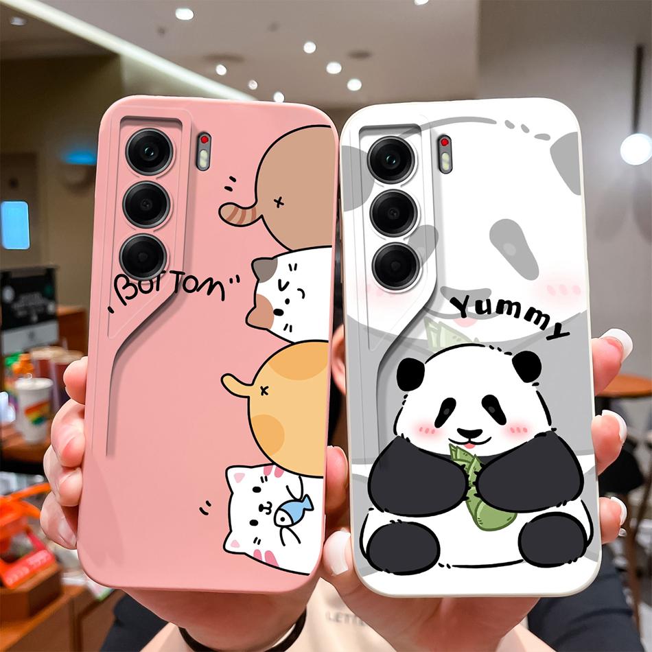 Чехол для телефона Tecno Camon 40 Pro Милые животные Мягкая задняя крышка Жидкий силиконовый корпус для телефона Camon40 Pro 4G 5G Защита от падения Funda