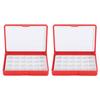 2pcs Empty Watercolor Box Paint Storage Palettes Box Portable Plastic Painting Pigment Box For Acrylics Lipsticks
