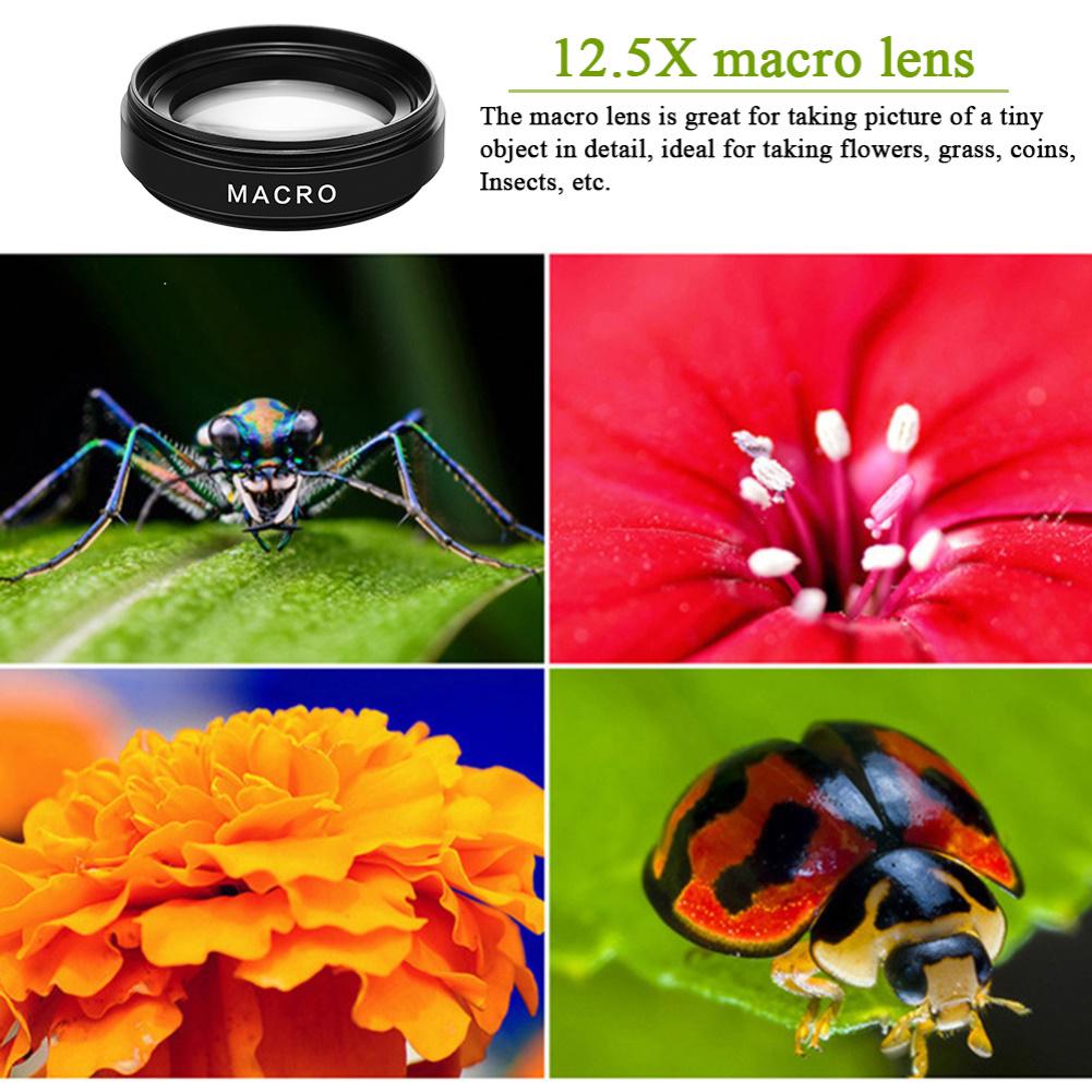 Phone Mobile Universal Wide 0.45X 12.5X Angle HD Macro Lens for iPhone Android