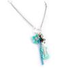 [H3497] - Turquoise 'Bohemian' Designer Necklace