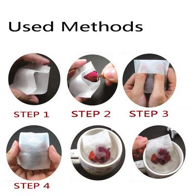 Портативный 100 шт./лот, пустые чайные пакетики, кукурузное волокно, сложенный, закрытый, термосвариваемая фильтровальная бумага, заварочный чайник для чая