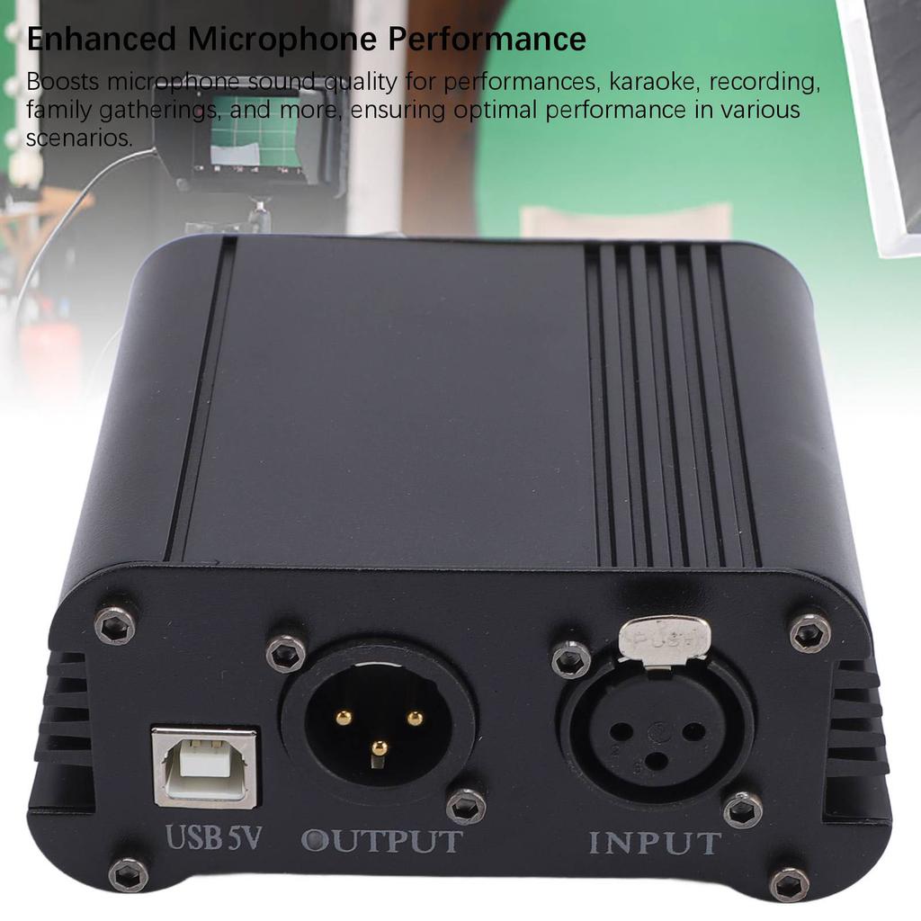 Фантомное питание 48 В, интерфейс питания USB A для микрофонного микшера с большой диафрагмой, стандартный XLR