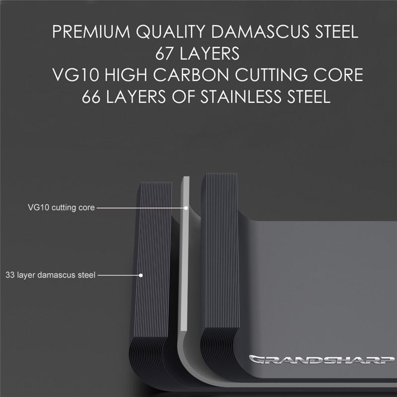 5 Inch Japanese Kitchen Knives Chef Knife Vg10 Japanese Damascus Steel Santoku Slicing Cutting Cooking Tools