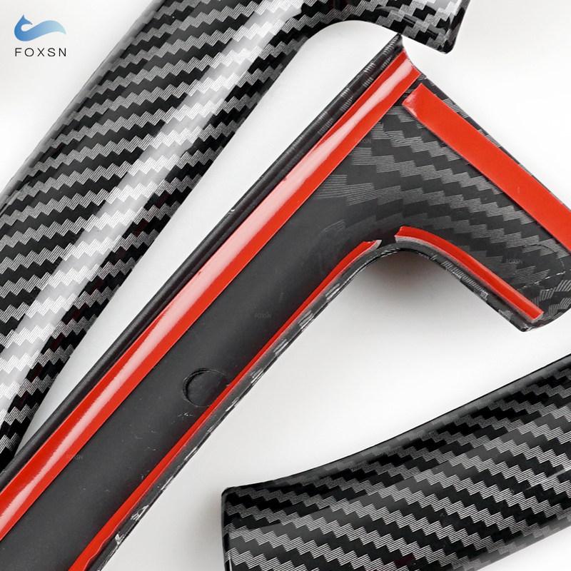 ABS углеродное волокно узор автомобильные аксессуары 4 шт. внутренняя дверь подлокотник ручка накладка для VW Golf 6 MK6 2010 2011 2012