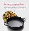 Heavy-Duty Cast Iron Frying Pan, Non-Stick, Induction & Gas Stove Compatible, Suitable for Traditional Use.