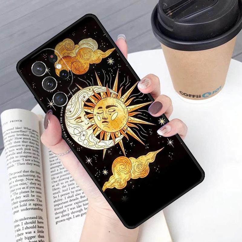 Чехол для телефона Солнце Луна Лицо Для Samsung Galaxy S24 S25 Ultra S21 S22 Ultra S10E Note 10 Plus Note 20 FE S23