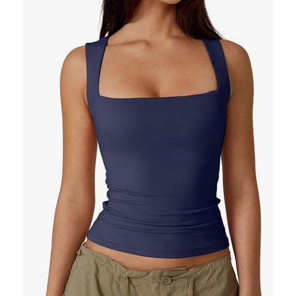 Sleeveless Base T-Shirt Solid Color Camisole Vest Women'S Fashion Inner Top Versatile For Spring And Summer Sexy And Comfortable