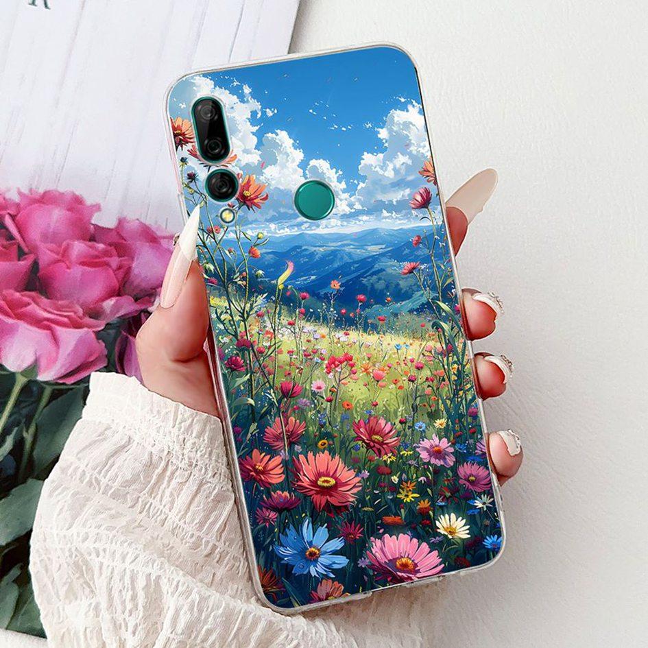 Чехол для Huawei Y9 Prime 2019 STK-L21 STK-L22 STK-LX3 Чехол Популярный Цветок Мягкий ТПУ Чехол для Телефона Для Huawei P Smart Z Y9 2019 Capa