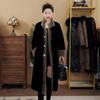 Luxury Faux Mink Fur Coat for Plus Size Women Winter Fashion Mom Outerwear Stand Collar Loose Fit Elegant Jacket