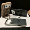 Магнитный держатель-подставка Armor из углеродного волокна, матовый чехол для iPhone 17 Air 16 15 14 Plus 13 12 11 Pro Max, чехол-держатель для Magsafe