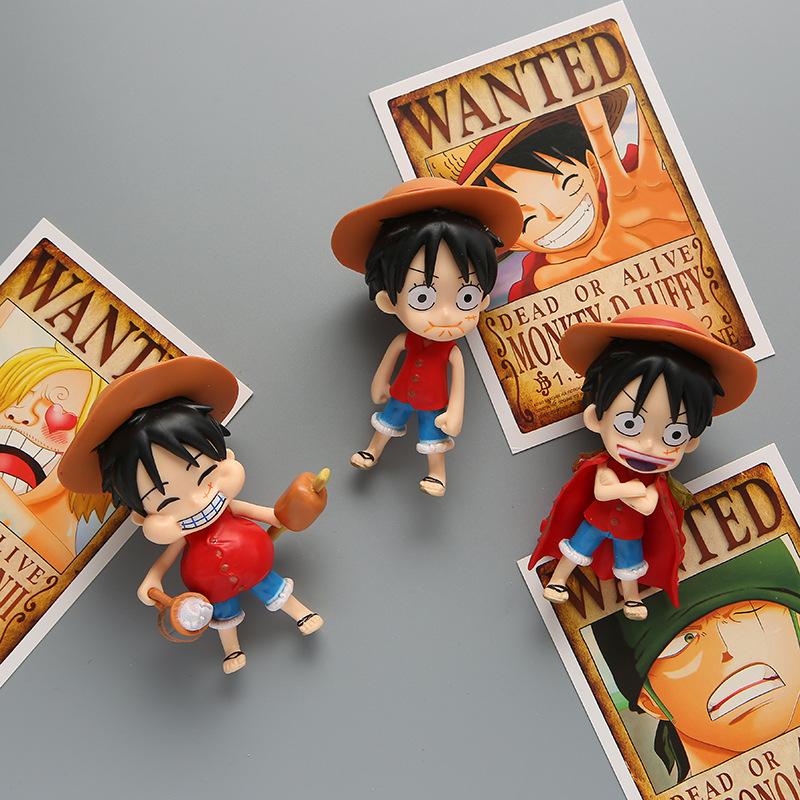 3 шт. Аниме One Piece Фигурка Манки Д. Луффи Три Выражения Модель Игрушка Подарок Коллекция Фигурка Действия ПВХ