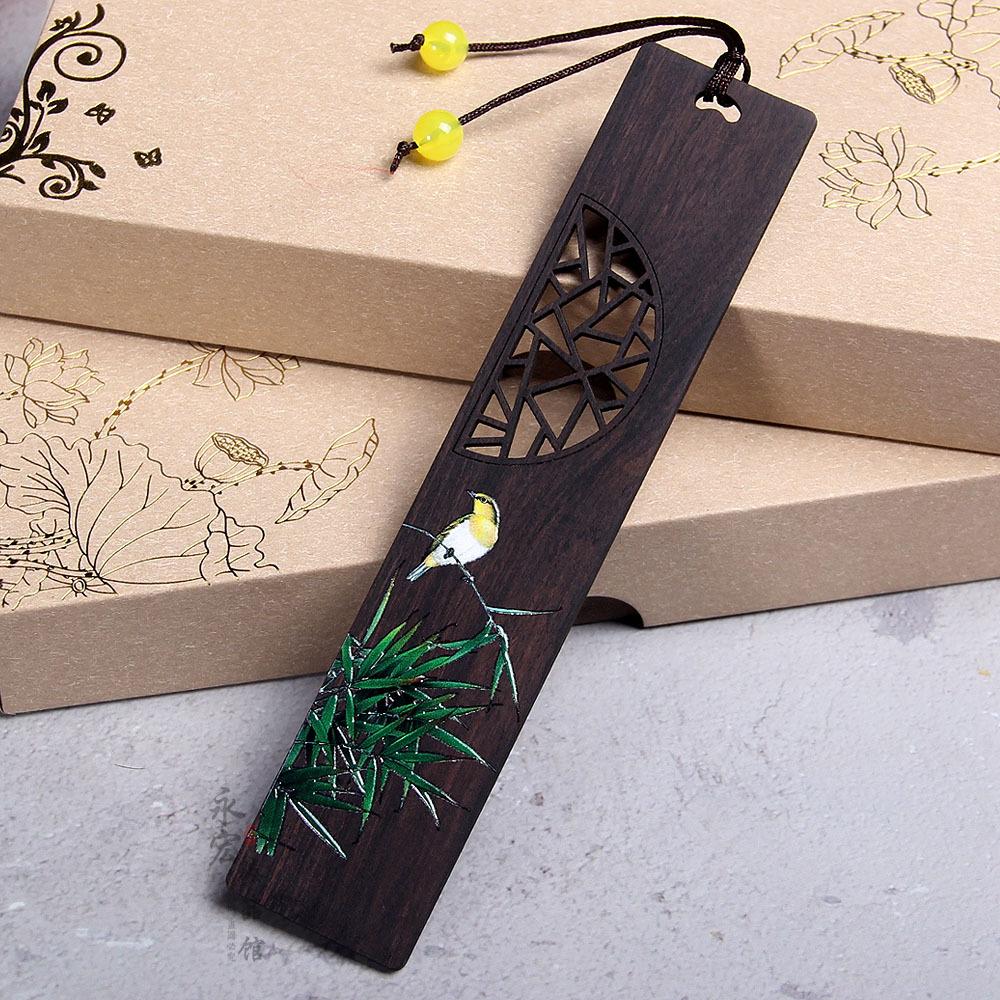 Painted Koi Bookmark Ebony Auspicious Koi Bookmark Purple Light Sandalwood Every Year More Than Study Supplies Can Be Engraved