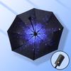 Большой зонт Три сложения Маленький черный зонт Виниловый зонт Защита от УФ лучей Зонт от солнца Женский зонт-солнцезащитный