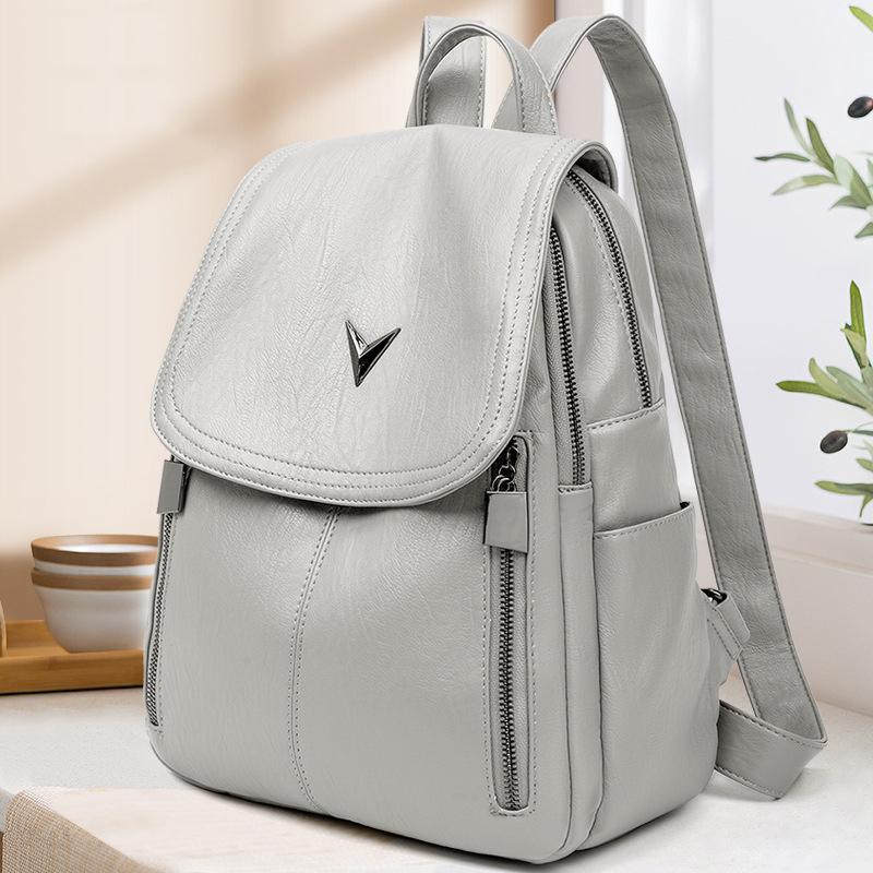 Backpack for Women PU Leather Shoulder Bag Rucksack Women's Knapsack Travel School Bags for Teenage Girls Back Pack