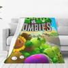 Игровое одеяло P-Plants-vs-Zombie, теплое, с принтом, для пикника, плюшевое покрывало, с графическим рисунком, для дивана, кресла, фланелевое постельное покрывало, чехол для дивана-кровати