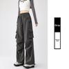 Women's American Cargo Pants Summer New High Waist Quick Dry Parachute Pants Casual Wide Leg Sports Long Pants Trendy