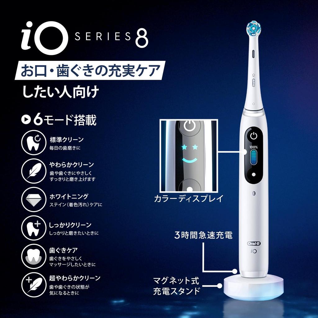 Электрическая зубная щетка Braun Oral B iO8 iOM82A10WT Белый алебастр