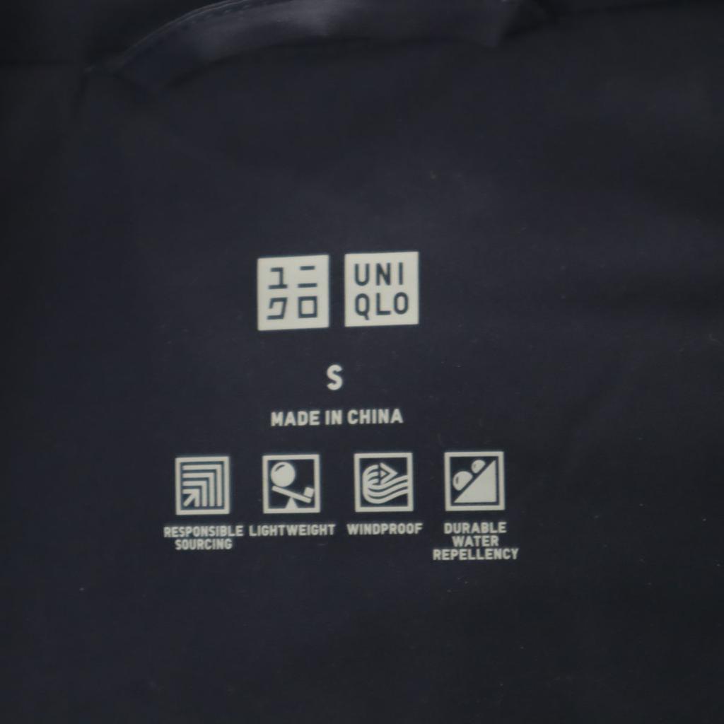 Uniqlo Бесшовное пуховое пальто S Темно-синее Женское Б/У