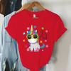 Short Sleeve T Shirt Cool Unicorn Print Women Summer Casual Harajuku Shirt Woman Y2k Aesthetic Graphic Clothes Cartoon Tshirt