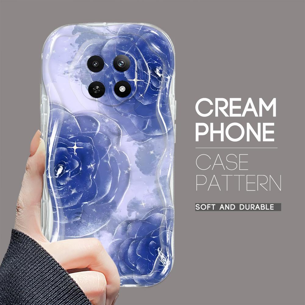 Мультяшный узор кремовая текстура чехол волнистый край мягкий силиконовый чехол для телефона OPPO Reno Realme OnePlus Vivo