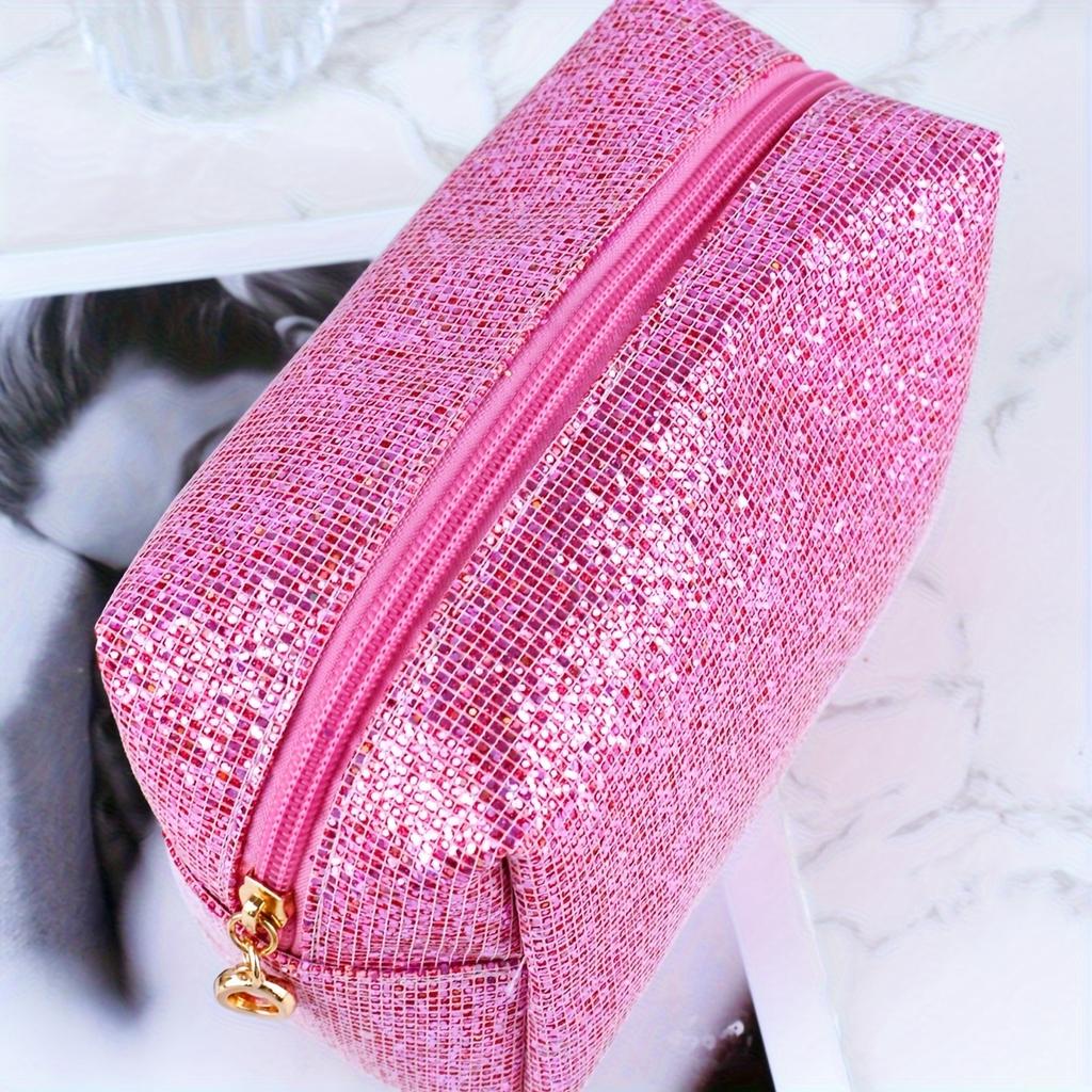 1 шт. блестящая косметичка с леопардовым принтом, дорожная косметичка, блестящий пенал для студента, подарочная косметичка, дорожная сумка для хранения, рождественский подарок