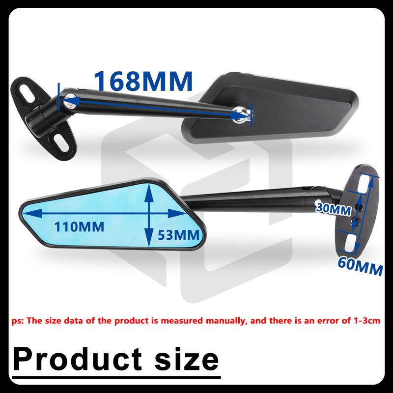 Racing Motorcycle Rearview Mirror for Aprilia RS50 / RS125 / RS660 / RS457 / RSV4 Has Anti-glare Function CNC Aluminum Alloy