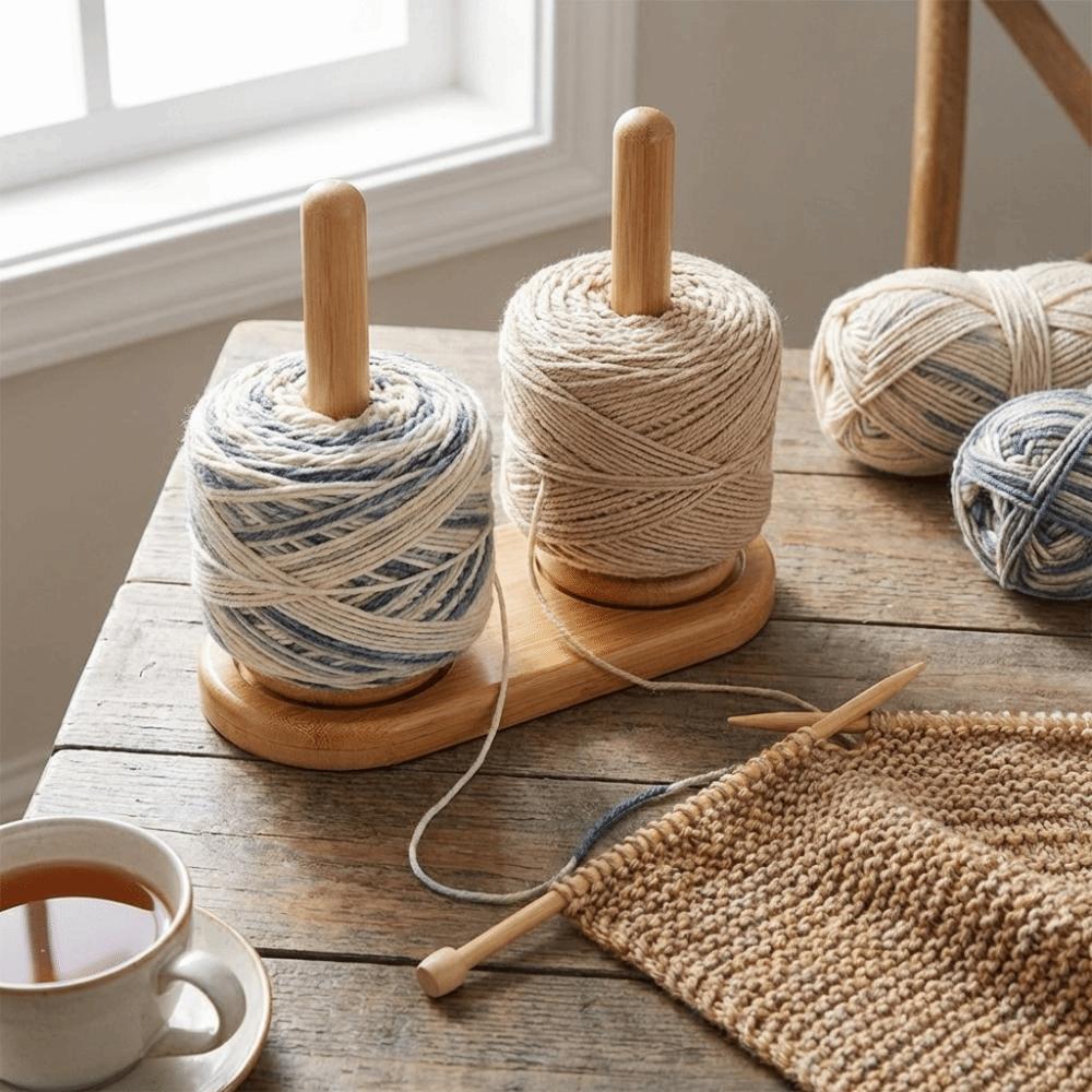 Detachable Base Yarn Storage Rack Stable Vertical Rotating Wool Ball Holder Handmade Thread Spool Knitting Organizer