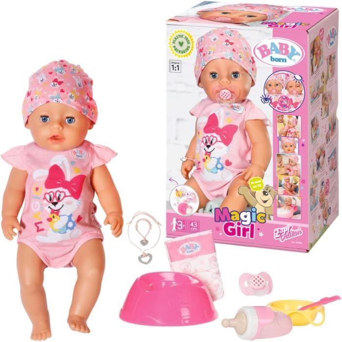 Baby born - magic girl - poupée bébé avec 10 fonctions - 43cm - dès 3 ans