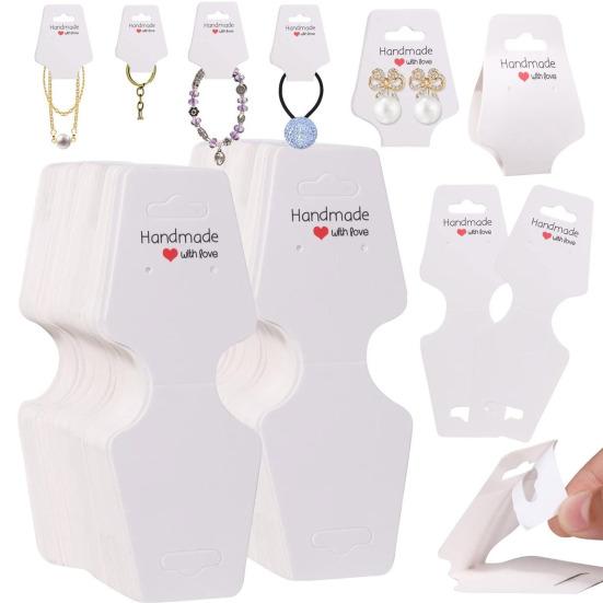 100/200 Pcs Bracelet Display Cards Self-Adhesive Jewelry Packaging Selling Card Necklace Keychain