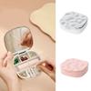 With Mirror Jewelry Storage Box Dustproof Earring Storage Case Portable Jewelry  Organizer  Girl