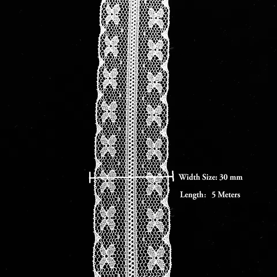 5 метров Белая и черная кружевная лента Ассорти цветочных отделок для подарочной упаковки Рождественский свадебный декор DIY поделки Швейные аксессуары