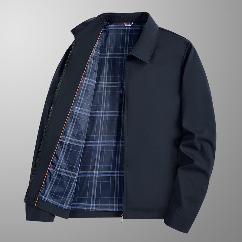 Весенне-осенняя куртка для мужчин среднего возраста, тонкая повседневная куртка