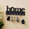 Premium Home Keys Wooden Key Holder (29 Cm X 13.5 Cm X 0.4 Cm, Wood) 7 Hook - Decorative Items for Home Decor (Black)