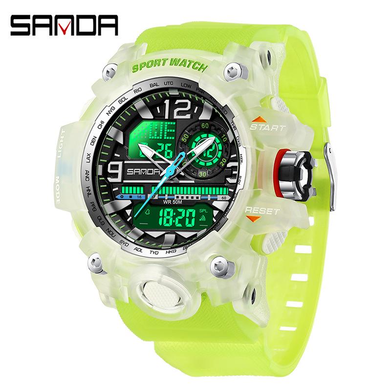 Sanda Korean Trend Multifunctional Luminous Waterproof Watch for Teens & Adults