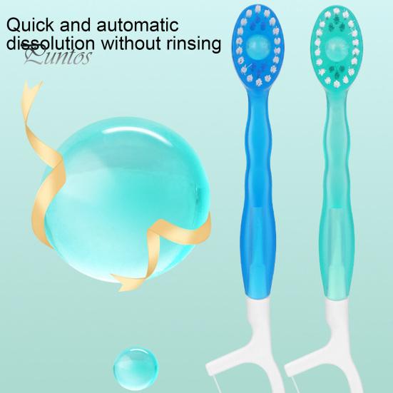 10/20Pcs Mini Toothbrush with Toothpaste No Rinsing Needed Foam-Free Design Natural Ingredients BPA-Free Toothbrush Oral Care