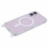 For iPhone 16 Case Compatible with MagSafe TPU+PC 1.5mm Clear Phone Cover with Lanyard Holes