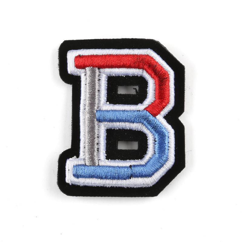 Duoku Embroidery 26 English Letters Three-Dimensional Embroidery Hat Emblem Badge Ironing Velcro Patch Clothing Accessories Cloth Sticker