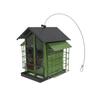Birds Feeder for Outdoors Hanging Metal Mix Seeds Feeder with Double Suet Cage Outside Wild Birds Feeder for Garden Backyard Decor