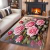 1 шт. Кухонные коврики против усталости Синие Розовые Розы Водонепроницаемый Нескользящий Толстый Амортизирующий Кухонный Коврик Сверхпрочный Комфортный Коврик для Стояния для Кухни