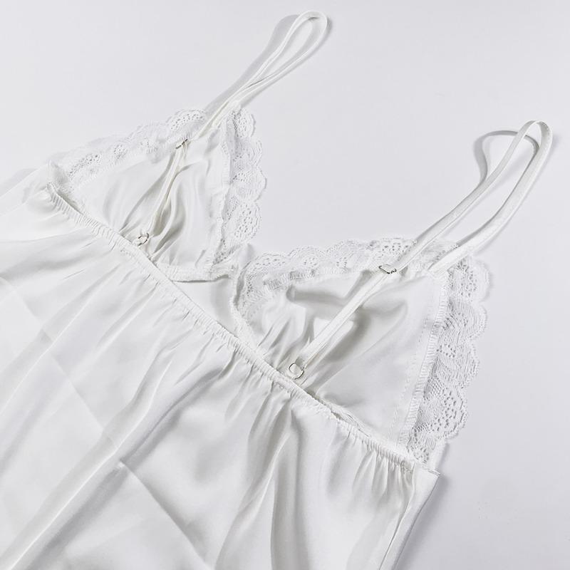 Женская сексуальная эротическая домашняя одежда ночная рубашка французский халат ледяной шелк из двух частей домашняя одежда для женщин