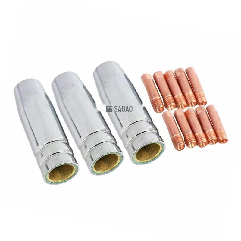 15AK Welding Gun Accessories Set: Nozzle Protective Cover, Conductive Nozzle - 13PCS