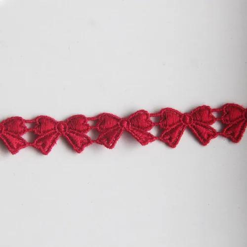 2 ярда/партия бант вышитый водорастворимый кружевной ленты DIY швейная ткань для одежды черный белый ручная работа поделки 1 см шириной