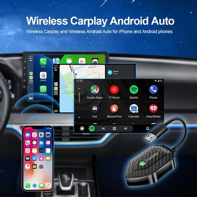 2 в 1 беспроводной адаптер CarPlay и беспроводной адаптер Android Auto, проводной USB-адаптер с беспроводным ключом Carplay, автоматическое подключение