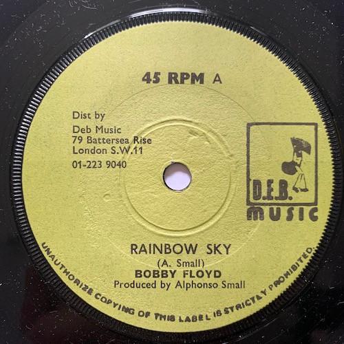 7-дюймовая пластинка BOBBY FLOYD Rainbow Sky DEB001 D.E.B. 1976 Великобритания Регги Ска Даб Б/у