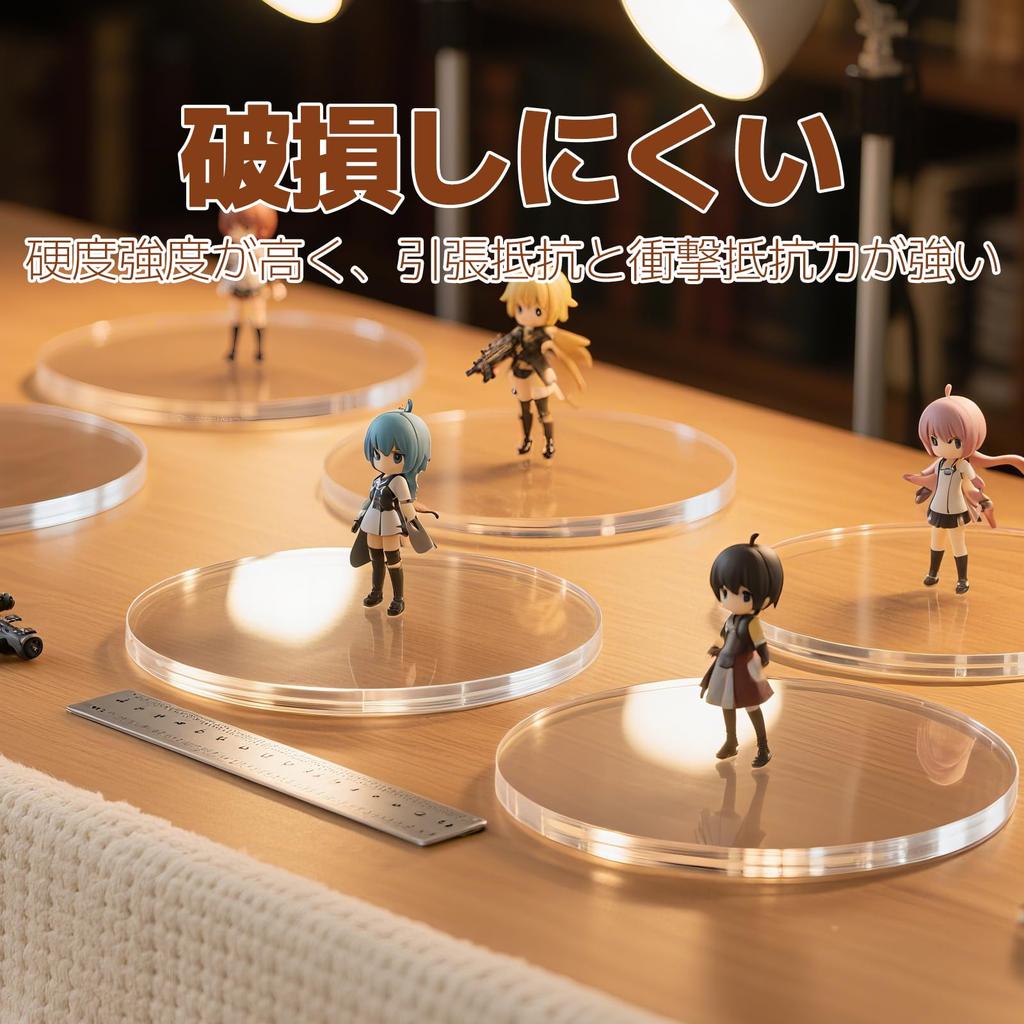 Ziyue 6-компонентная акриловая подставка-дисплей, диаметр 150 мм x толщина 5 мм, круглая акриловая подставка, прозрачная основа для дисплея