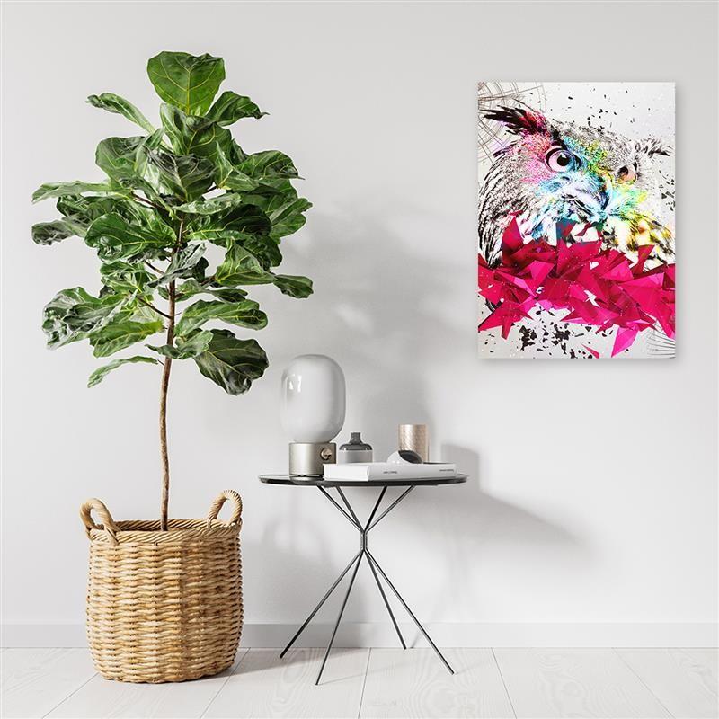 Canvas print, Abstract owl and shapes