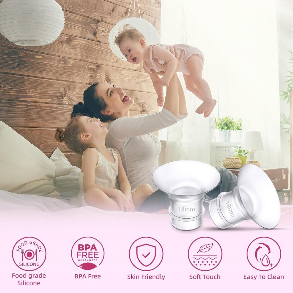 Flange Inserts 13/15/17/19/21mm 5pcs,Suitable for Medela,Spectra 24mm Shields/Flanges,Compatible with Momcozy S12 Pro/S9 Pro/S9/S12 Wearable Breast