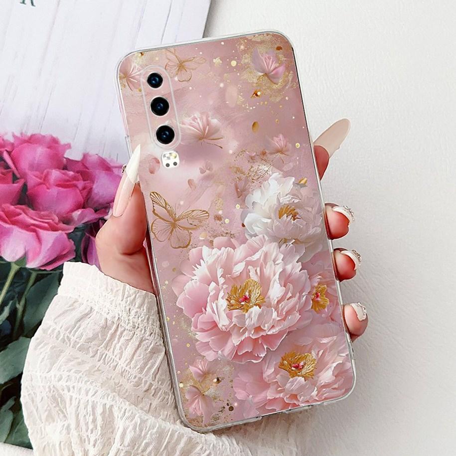 Case For Huawei P30 P 30 Pro Cover Popular Marble Butterfly Soft Slim Silicone Protective Shell For HuaweiP30 P30Pro Phone Cover