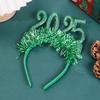 1 шт. новогодние диадемы повязка на голову 2025 Eve Supplies Happy головной убор цветной цифровой обруч для волос украшение для рождественской вечеринки