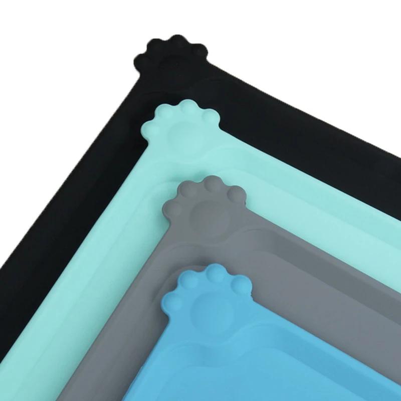 Водонепроницаемый коврик для домашних животных, собак и кошек, однотонный силиконовый коврик для корма для домашних животных, миска для питья, коврик для кормления собак, легко моющийся